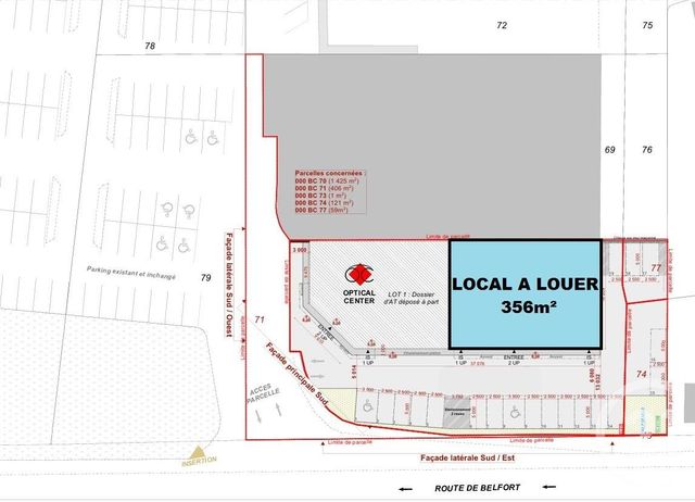 Commerce &agrave; louer - 356 m2 - 70 - FRANCHE-COMTE