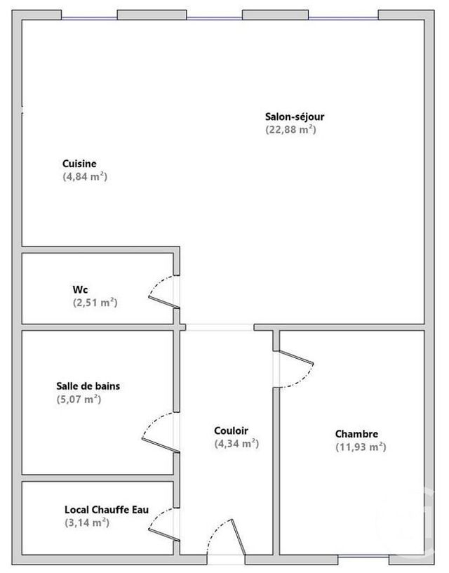 Appartement F2 &agrave; louer - 2 pi&egrave;ces - 54,71 m2 - Lure - 70 - FRANCHE-COMTE