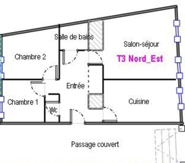 Appartement F3 à louer - 3 pièces - 70,95 m2 - Lure - 70 - FRANCHE-COMTE