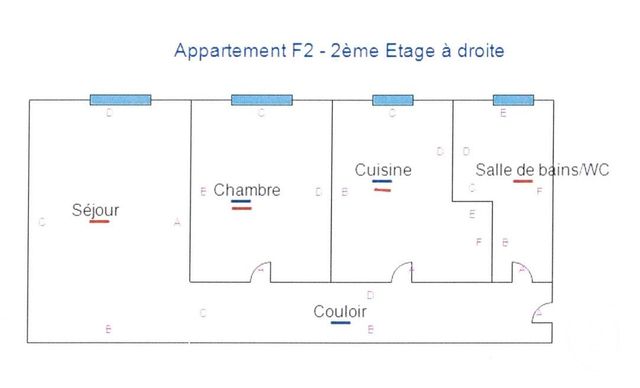 Appartement F2 &agrave; louer - 2 pi&egrave;ces - 52,45 m2 - Belfort - 90 - FRANCHE-COMTE