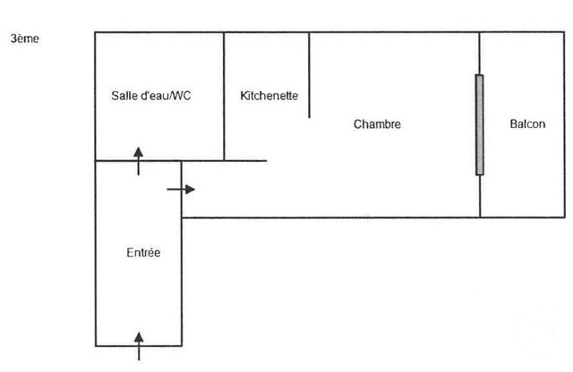 Appartement Studio &agrave; louer - 1 pi&egrave;ce - 24,79 m2 - Lure - 70 - FRANCHE-COMTE