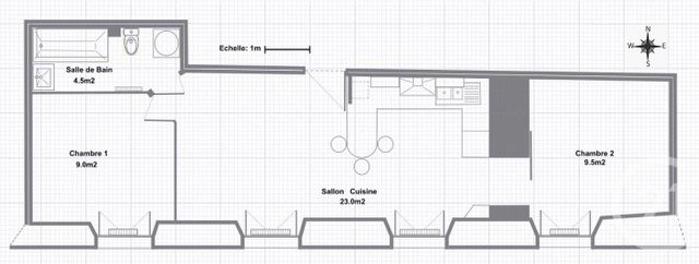 Appartement F3 &agrave; louer - 3 pi&egrave;ces - 46,08 m2 - Couthenans - 70 - FRANCHE-COMTE