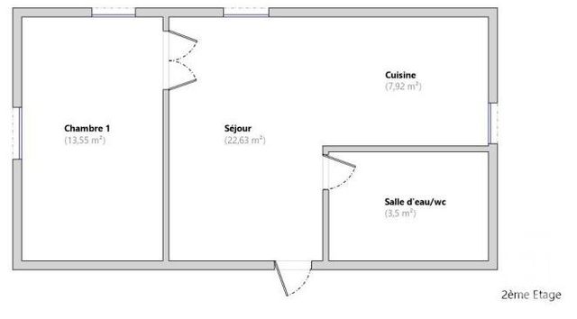 Appartement F2 &agrave; louer - 2 pi&egrave;ces - 50 m2 - Vesoul - 70 - FRANCHE-COMTE